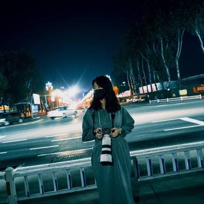 夜景模特
