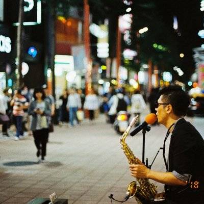 夜景模特