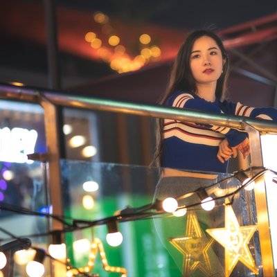 夜景模特