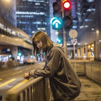 夜景模特