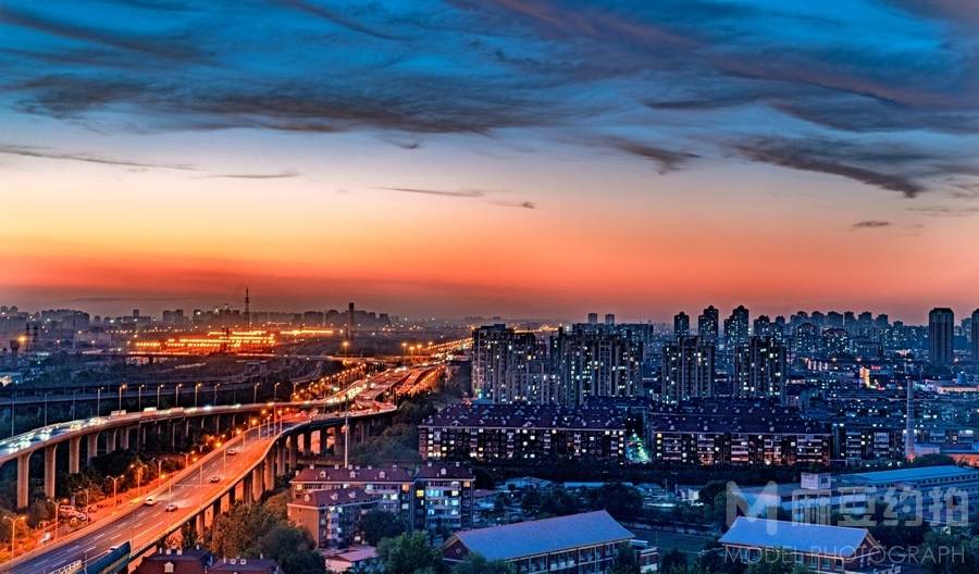 夜景模特