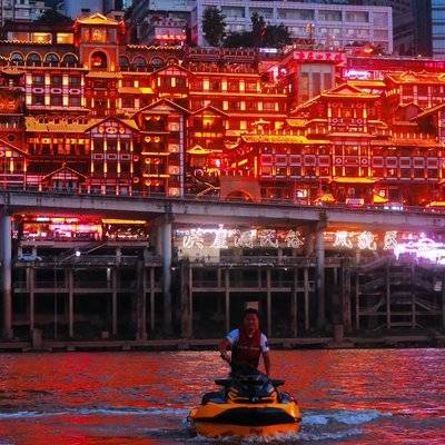 夜景模特