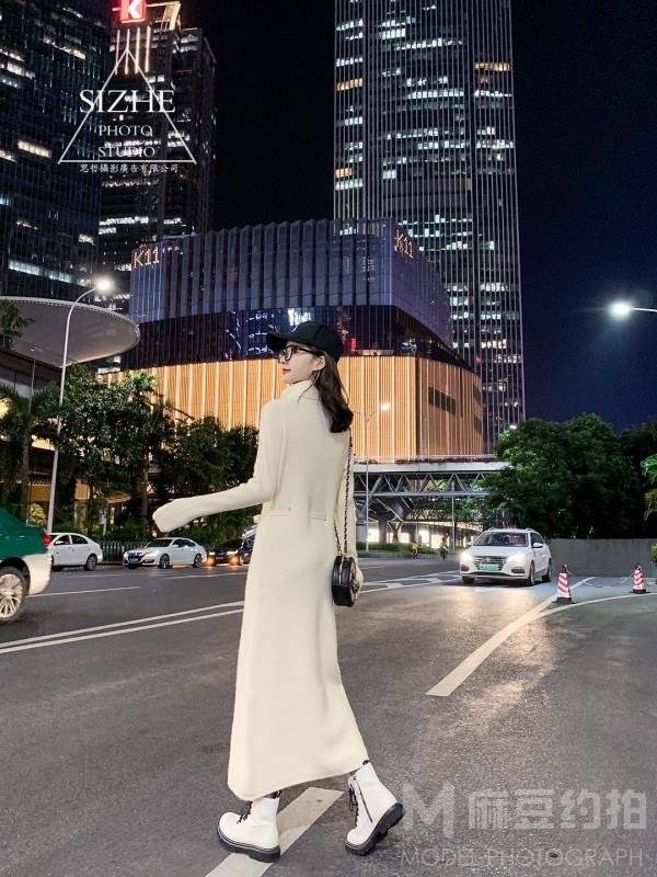 夜景模特