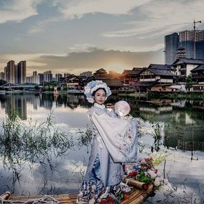 夜景模特