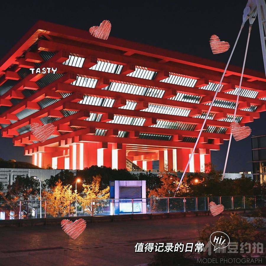 夜景模特
