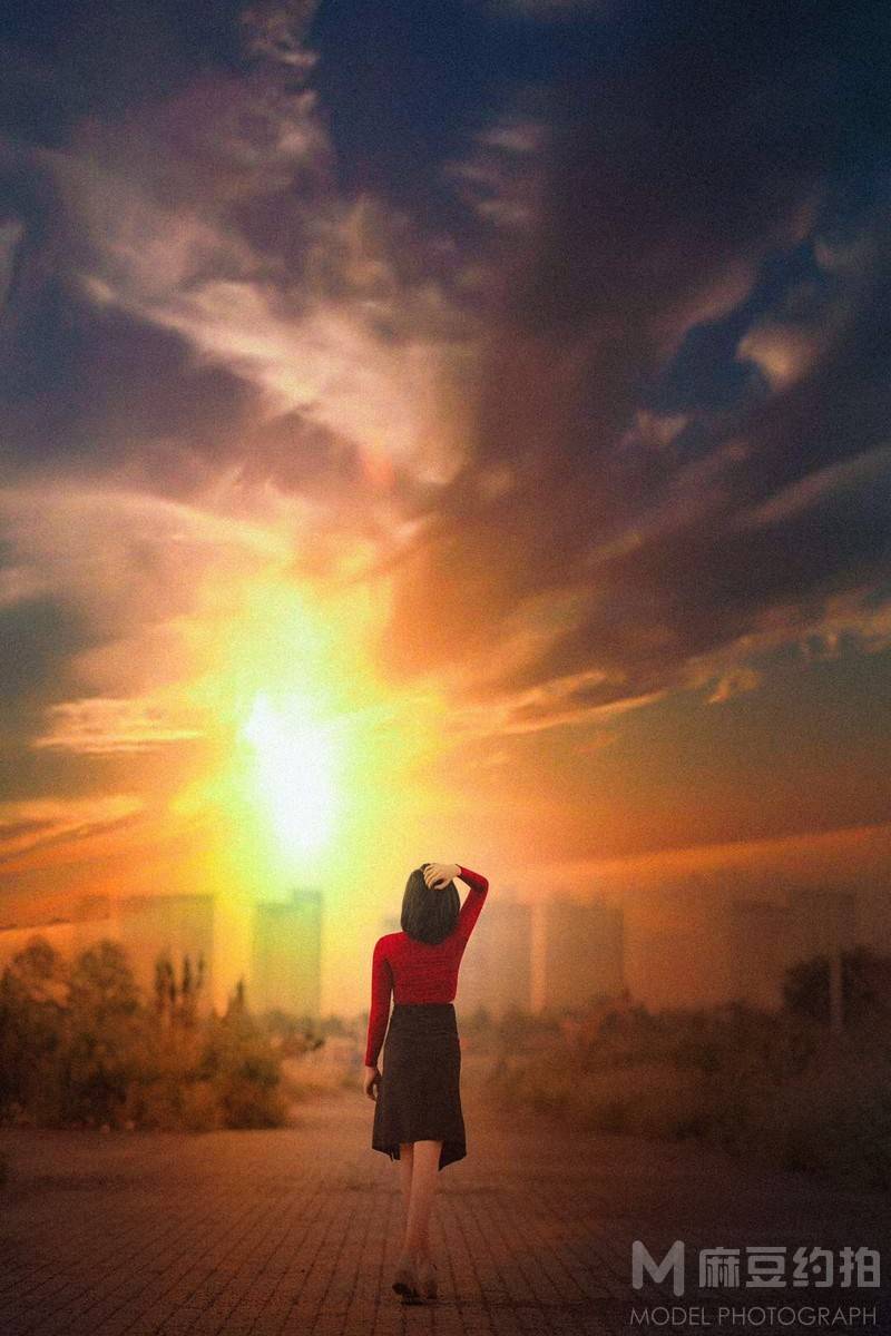 夜景模特