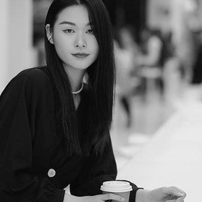黑白模特