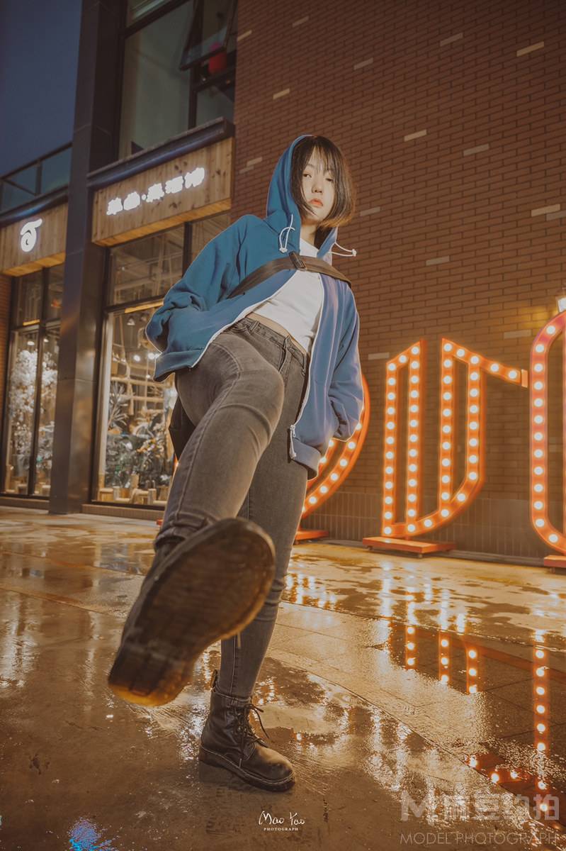 夜景模特