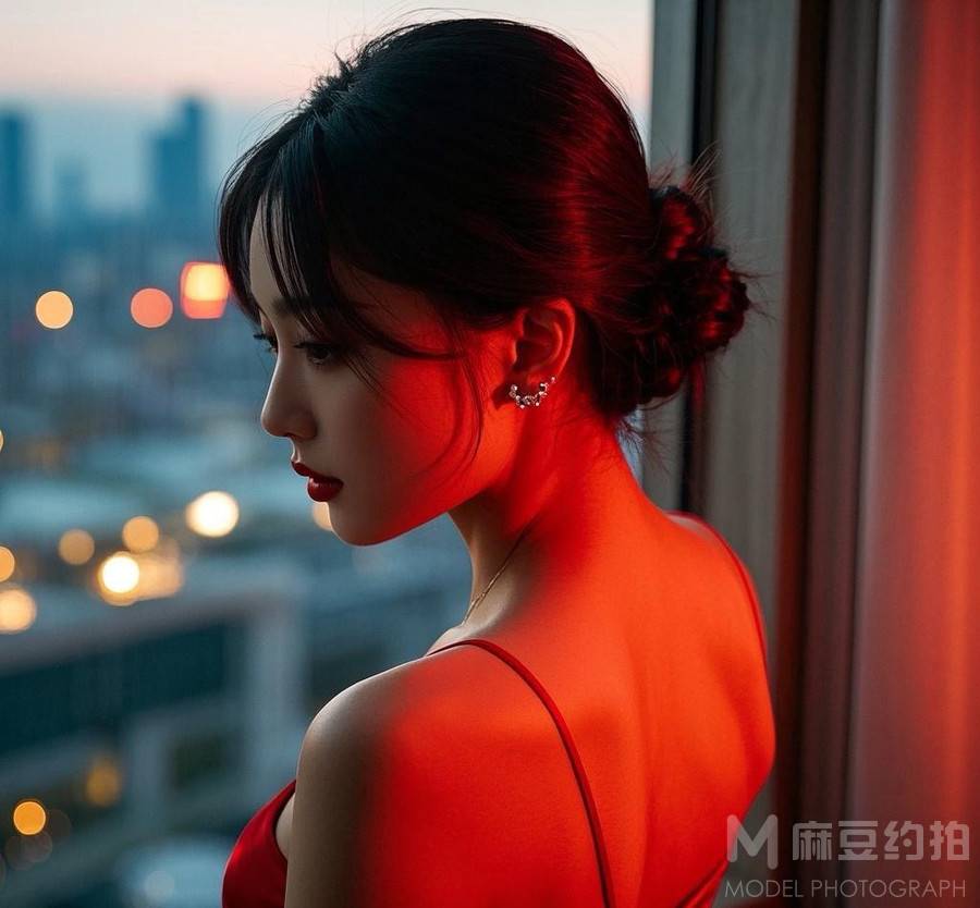 夜景模特