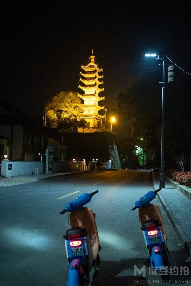 夜景模特