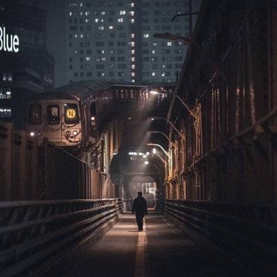 夜景模特