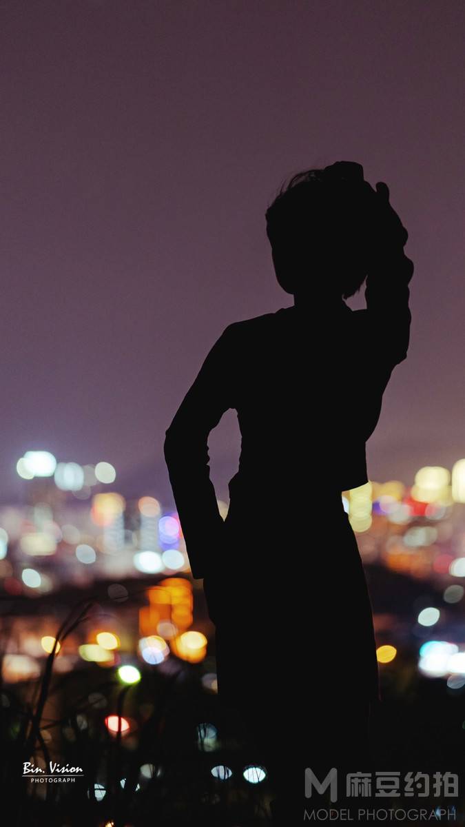 夜景模特