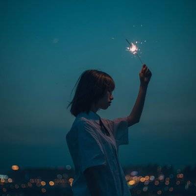 夜景模特
