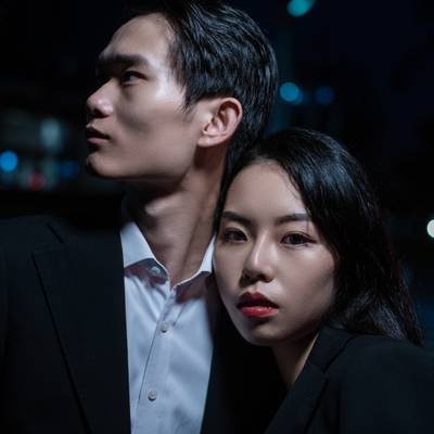 黑白模特