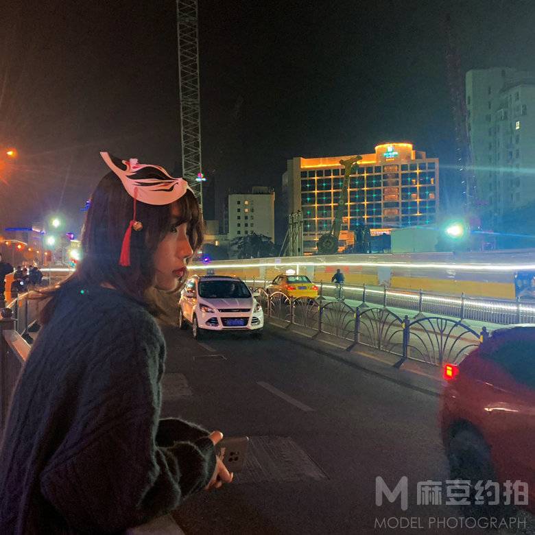 夜景模特