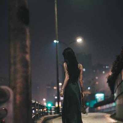 夜景模特