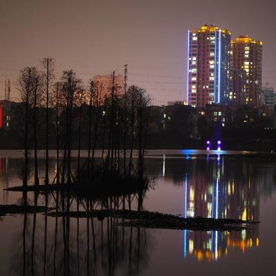 夜景模特