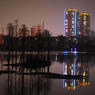 夜景模特