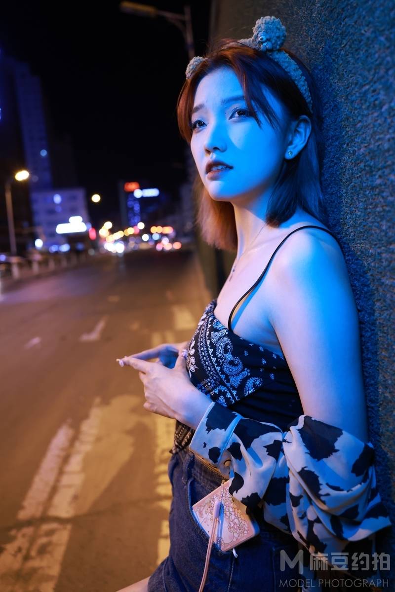 夜景模特