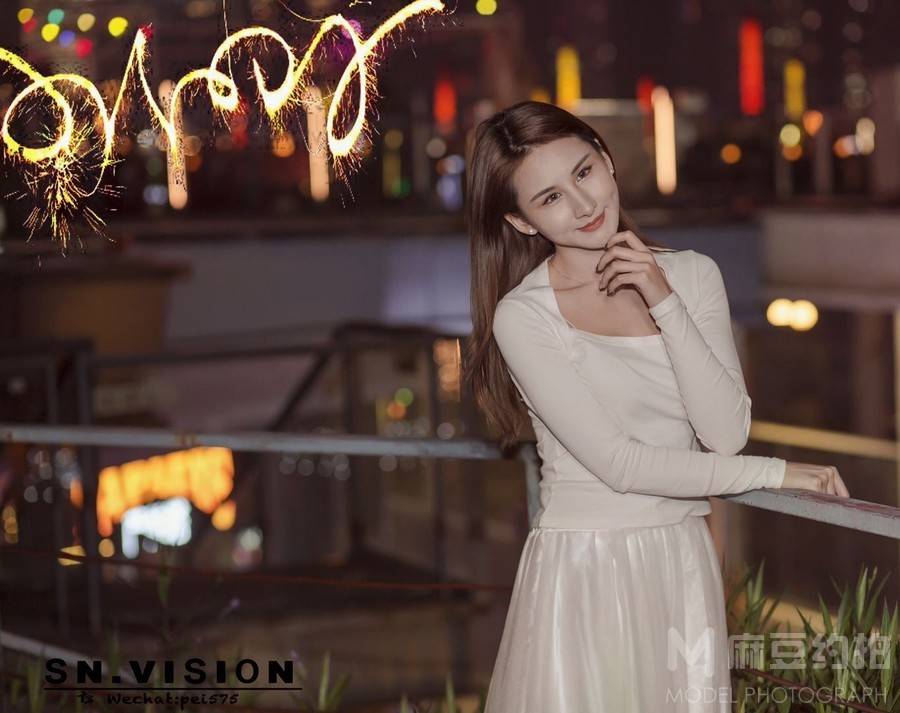 夜景模特