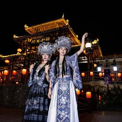 夜景模特