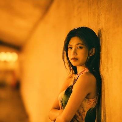 夜景模特