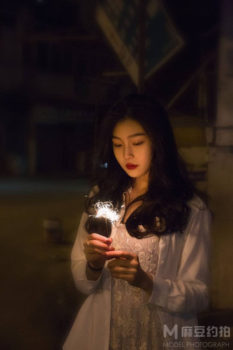 夜景模特