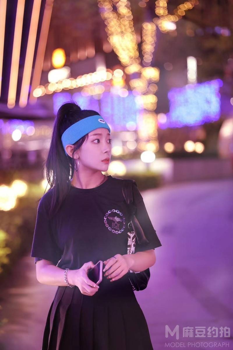 夜景模特