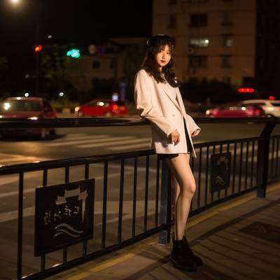 夜景模特