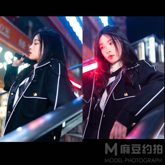 夜景模特