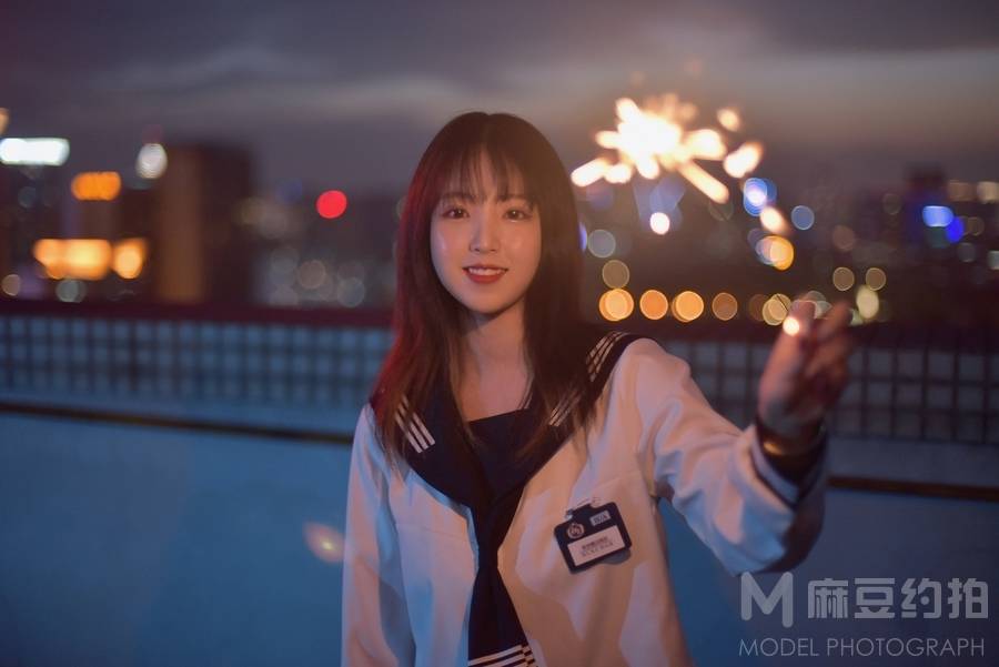 夜景模特