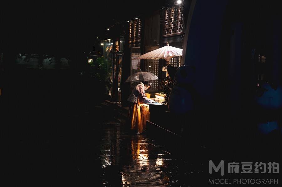 夜景模特