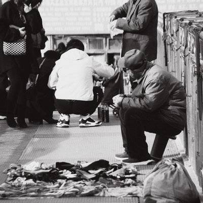 黑白模特