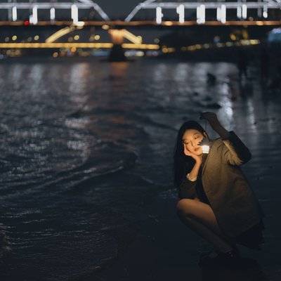 夜景模特