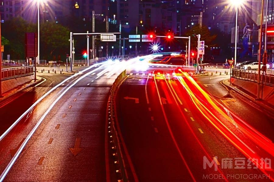 夜景模特