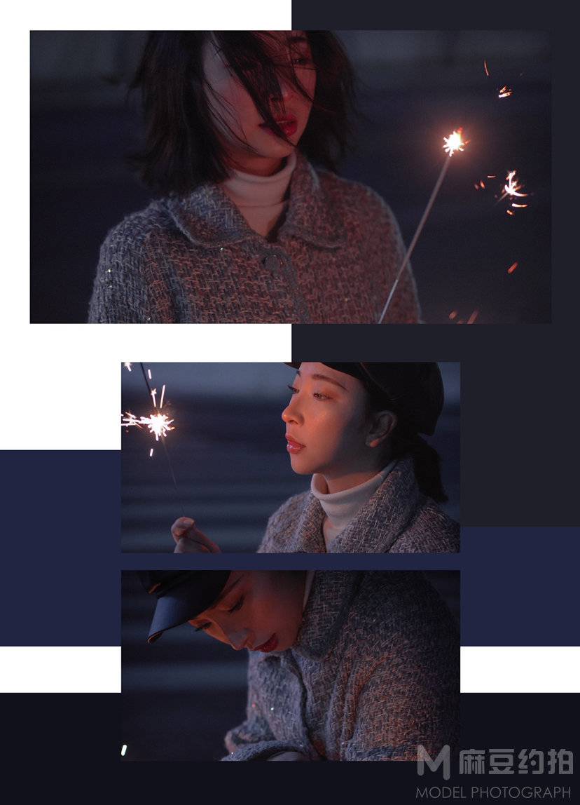 夜景模特