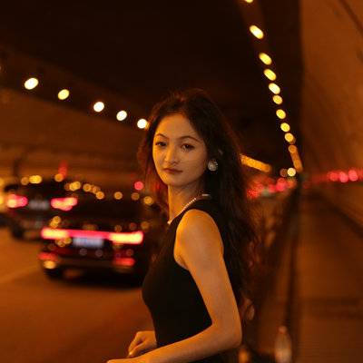 夜景模特