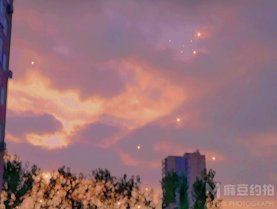 夜景模特