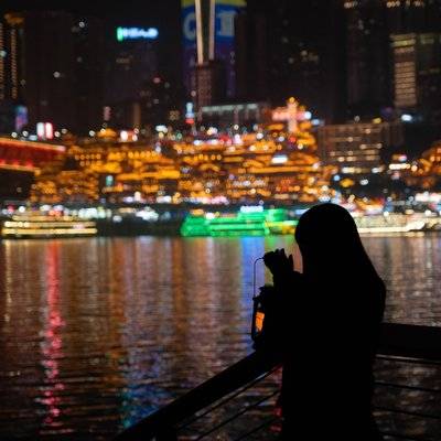 夜景模特