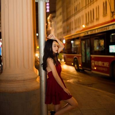 夜景模特