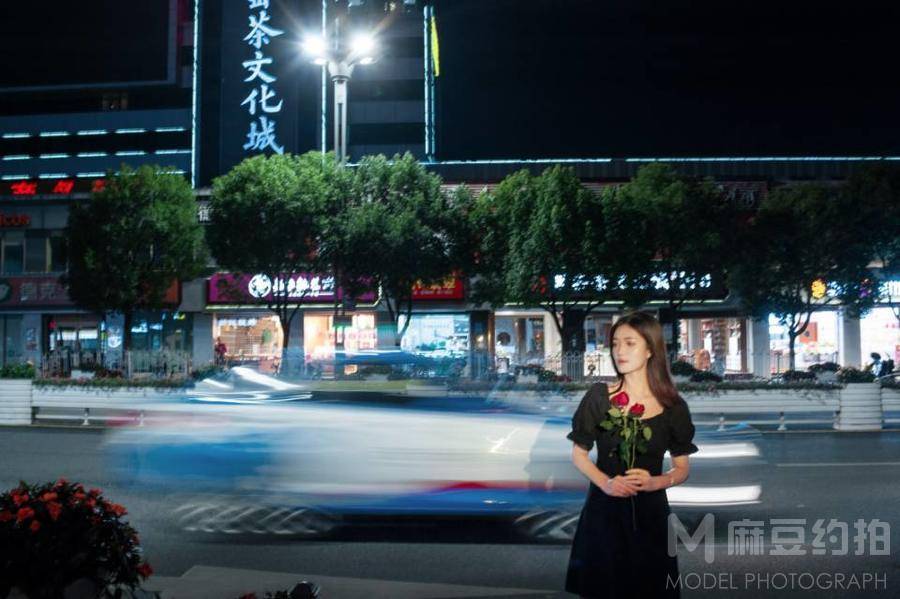 夜景模特