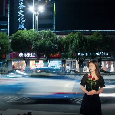夜景模特