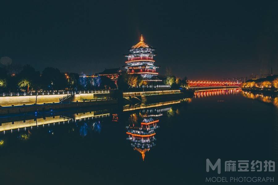 夜景模特
