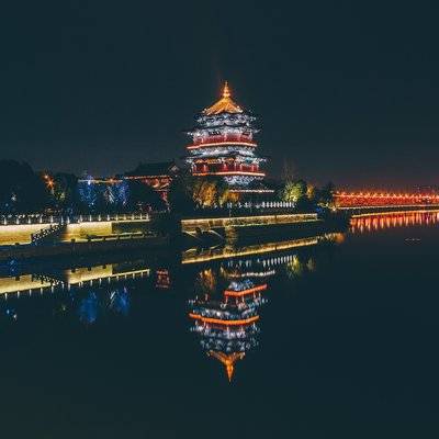 夜景模特