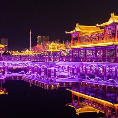 夜景模特