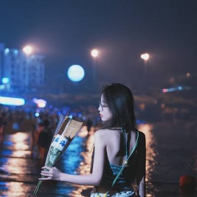夜景模特