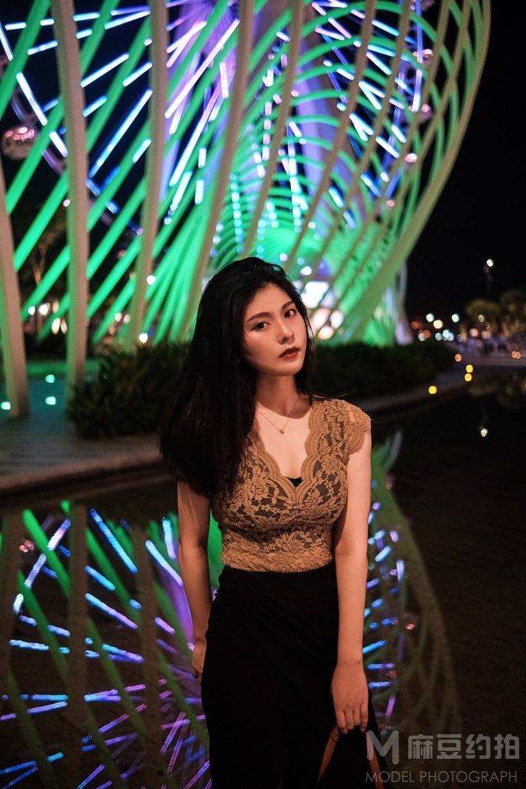 夜景模特