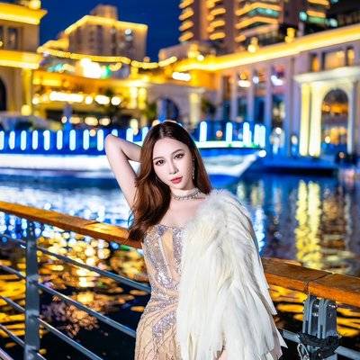 夜景模特