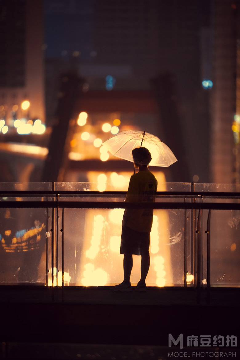夜景模特