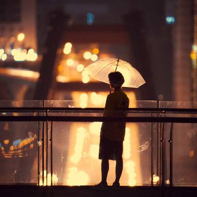 夜景模特